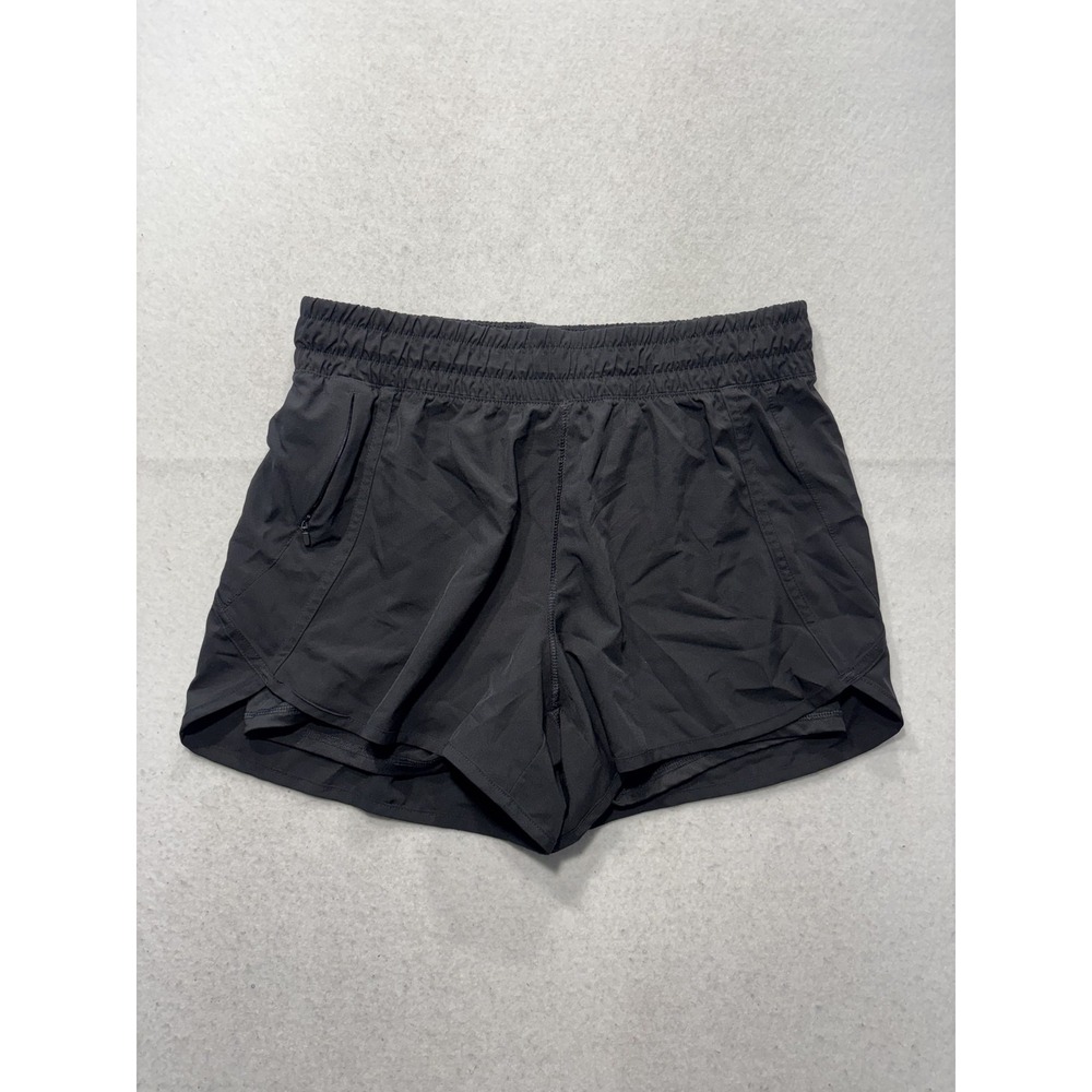Avia Youth L 12-14 Black Elastic Waist Zip Pockets Running Athletic Shorts 3V184